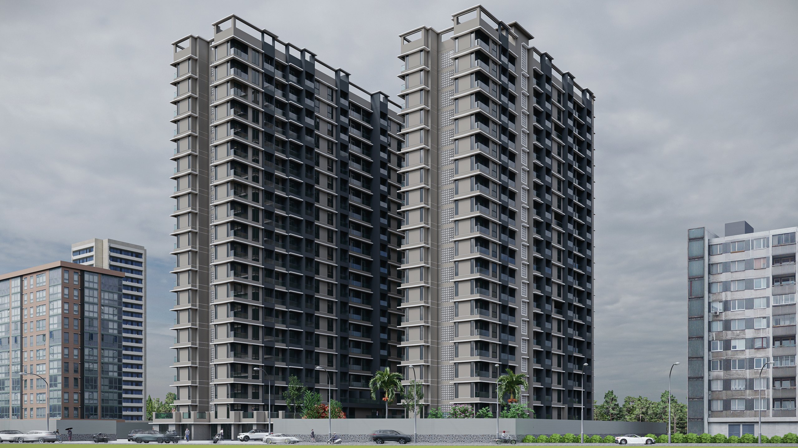 KAL 2 - residential towers visualization by Square Space